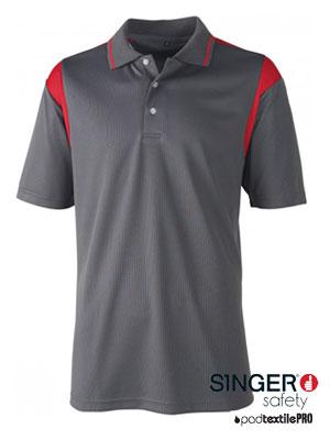 Polo de Travail COOLDRY®I 150g. I Prata SINGER I Marquage en sérigraphique avec votre logo.