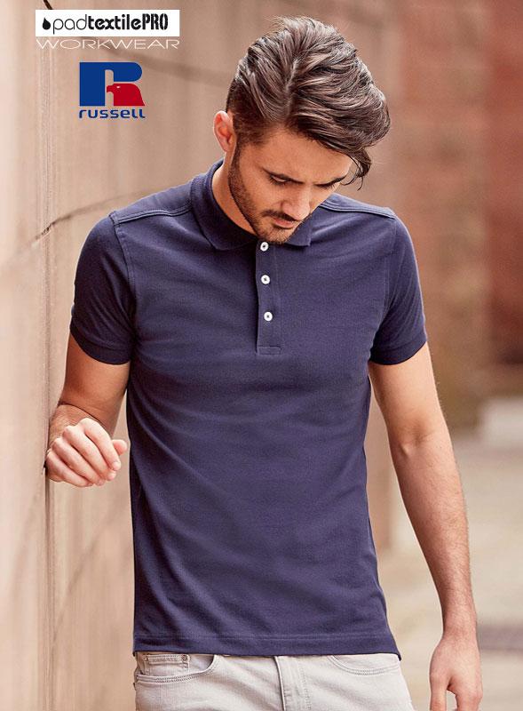 Vêtements de Travail I Polo STRETCH 205-210g. personnalisé I 566 RUSSELL I PadTextilePRO